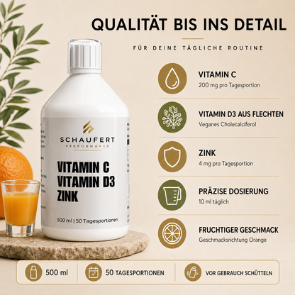 Vitamin C + D3 + Zink - 500ml