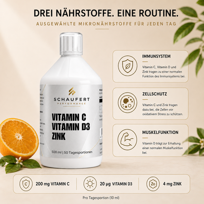 Vitamin C + D3 + Zink - 500ml