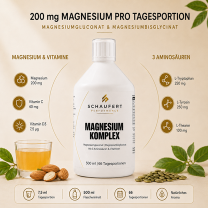 Magnesium Komplex mit Vitamin C, D3 und Aminosäuere